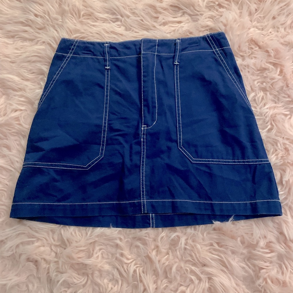 retro blue skirt y2k aesthetic white and blue pencil skirt